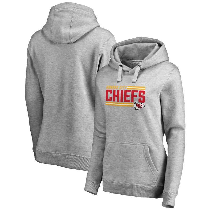Women's Kansas City Chiefs NFL Pro Line by Fanatics Branded Iconic Collection On Side Stripe Plus Size Pullover Hoodie Ash,We sell and wholesale Women's Kansas City Chiefs NFL Pro Line by Fanatics Branded Iconic Collection On Side Stripe Plus Size Pullover Hoodie Ash on line form chian!